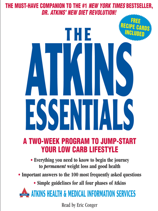 Title details for The Atkins Essentials by Atkins Health & Medical Information Serv - Wait list